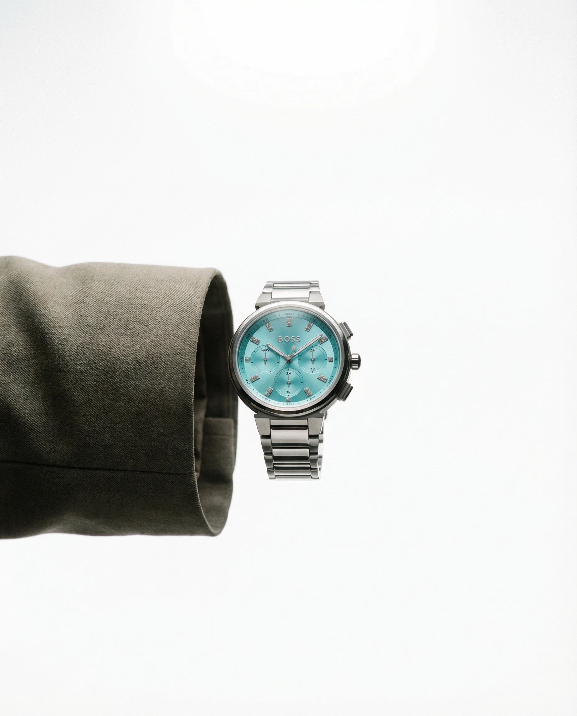 Hugo Boss Silberne Edelstahl-Dress-Watch